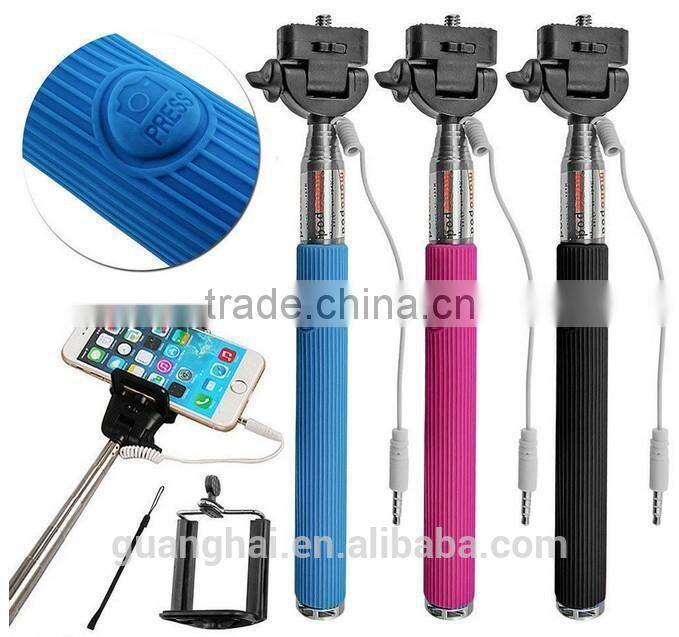 New product for 2015 extended monopod selfie stick z07-5 s cable control for cell phone
