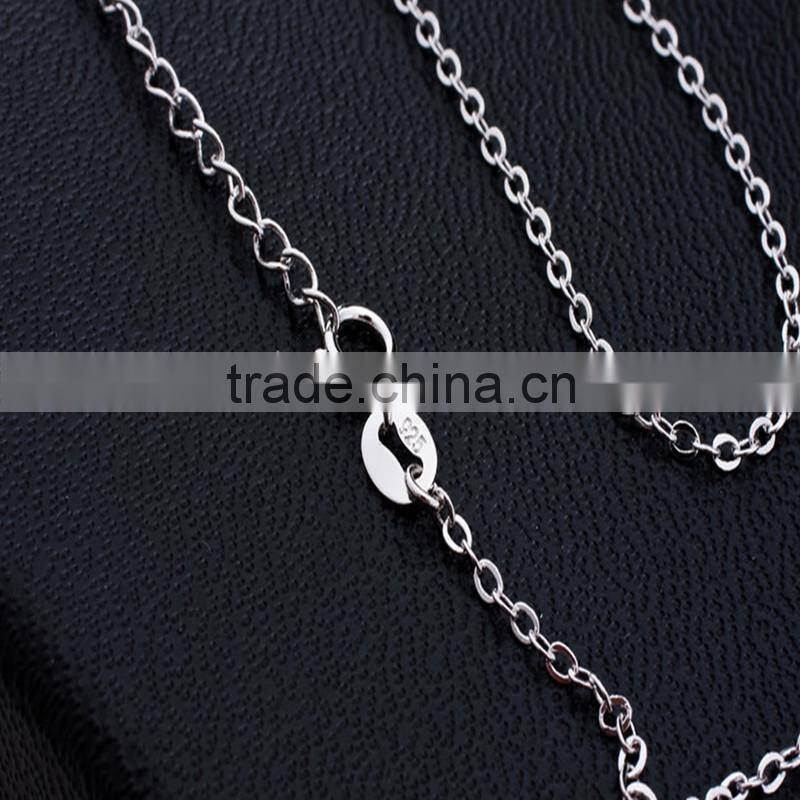 Vintage classical Chinese knot pendant necklace silver long necklace