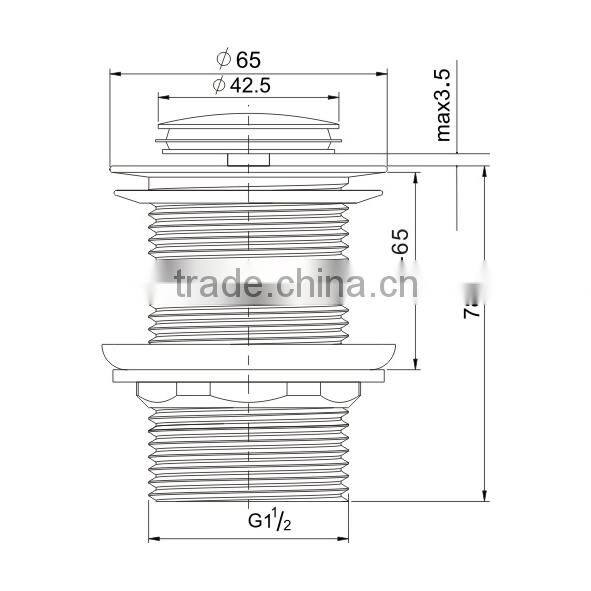 Australia Standards Watermark basin waste accessories click clack pop up chrome plated(K280)