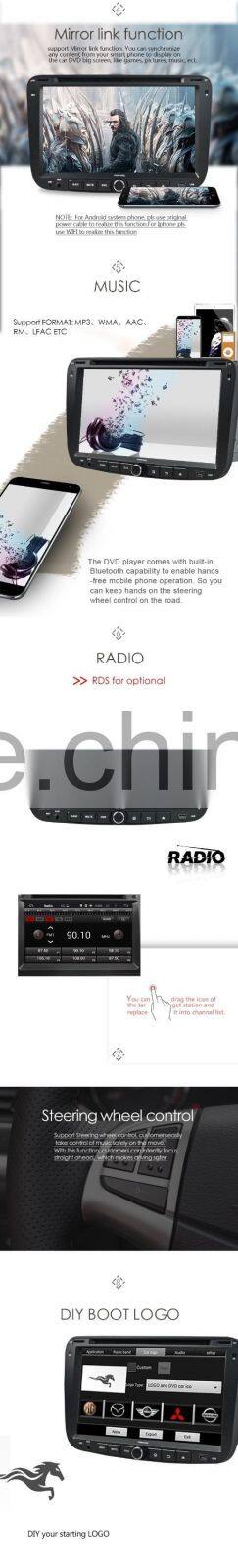 7inch multi-touch screen Android 4.4.4 Car DVD player With GPS navigation for EC7