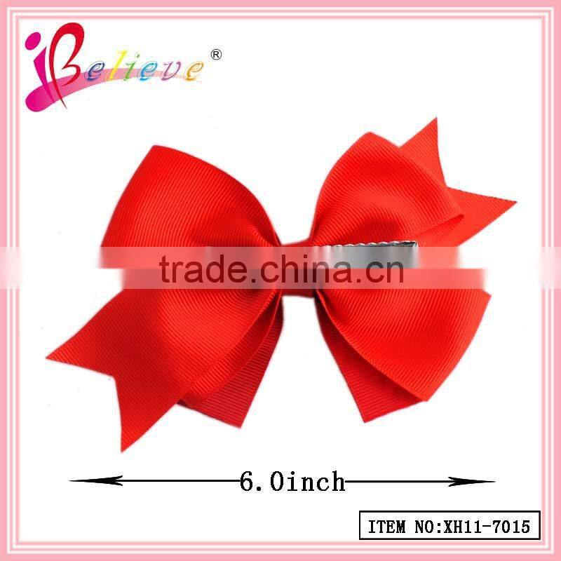Factory wholesale hair accessories new years hair bows,stretch ribbon bow tied