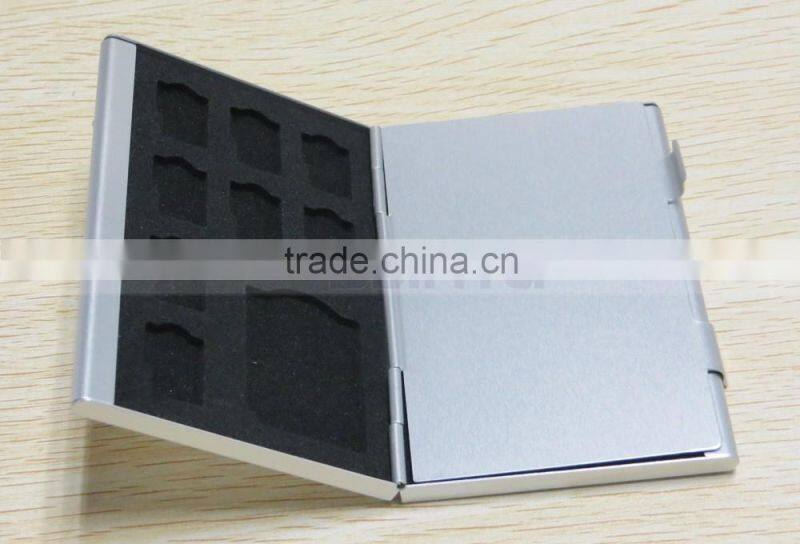 Aluminum Memory Card Case for MicroSD Card SD SDHC CARD 16TF+2SD