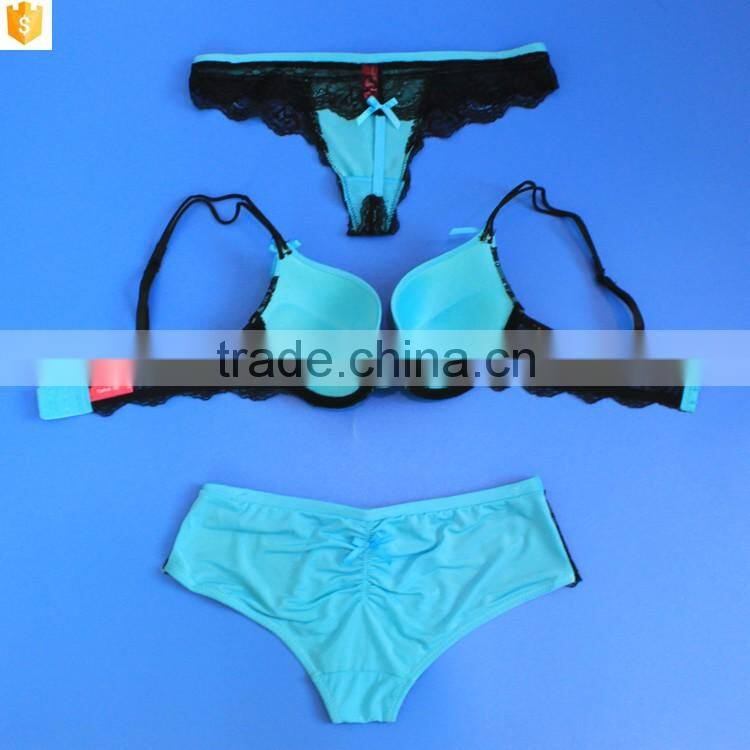 OEM service Sequins cool panty lace thong set