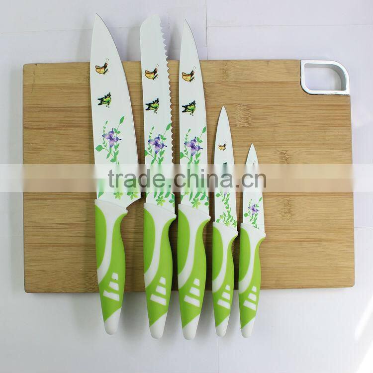 2014 hot-selling printing kitchen knife set