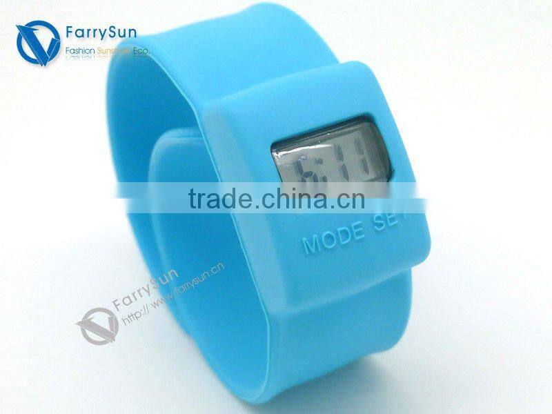 Shining trendy harmless silicone watches top brand