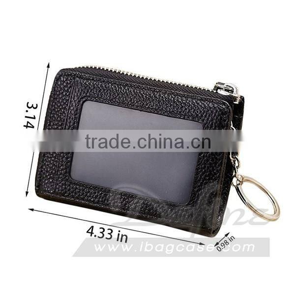 Mens Womens Leather Coin Card Holder Wallet