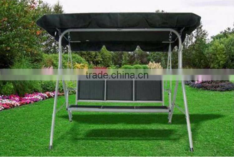 Patio Outdoor Bedroom Adult Swing Chair 3-Seat Metal Garden Hanging Swing Chair
