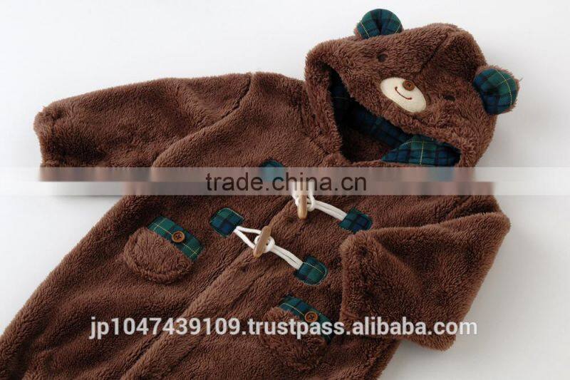 Japanese wholesale products high quality cute clothings animal baby children winter garment hot selling in Japan