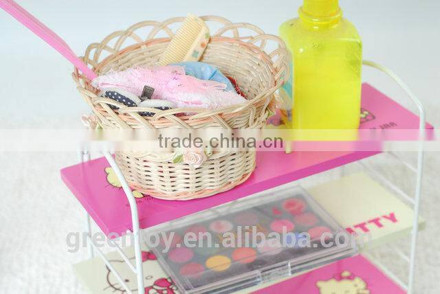 Children wooden toy shelf for shoe storage