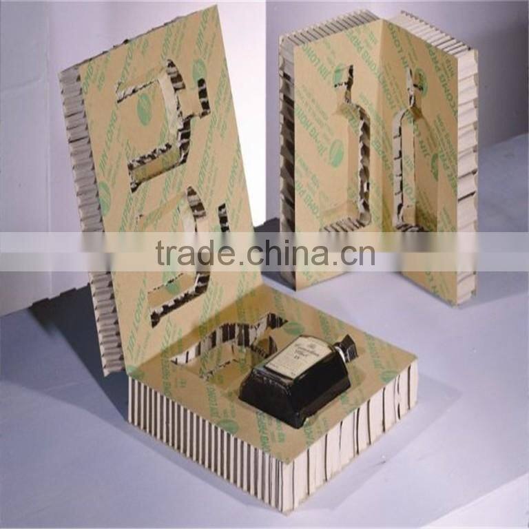 2016 Hot Selling Wine Packaging Box for Single Bottle Packing Box Honeycomb Paper Cushion Kraft Material Customized Design