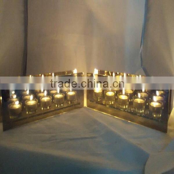wholesale pyramid glass candleholder
