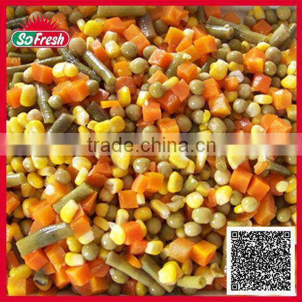 Wholesale price various types bulk cheap 425ml canned mixed vegetables