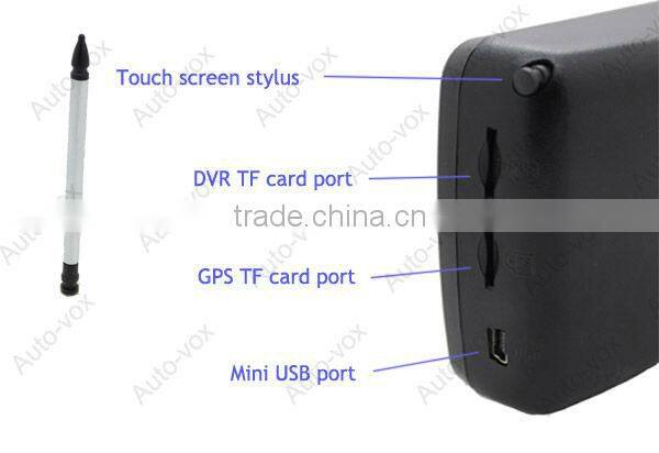 Car rearview dvr mirror gps recorder