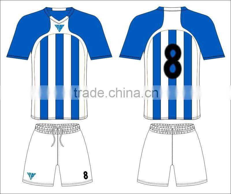OEM Original design custom blue jersey soccer made in china