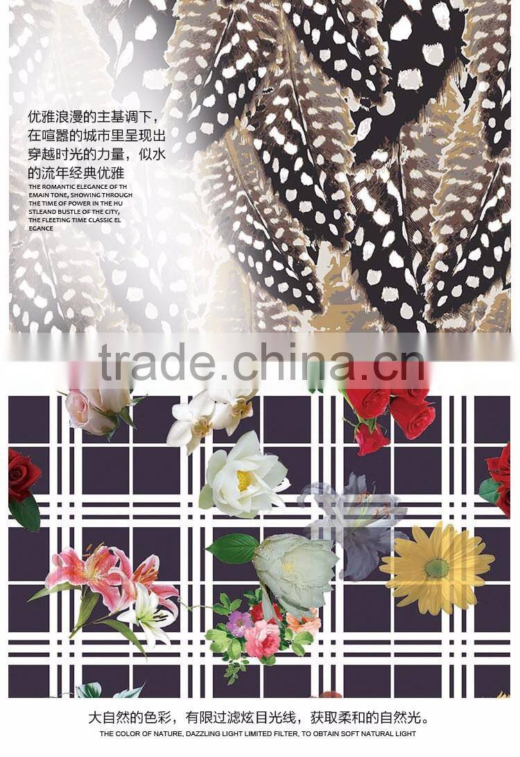 soft 100% payon printed fabric