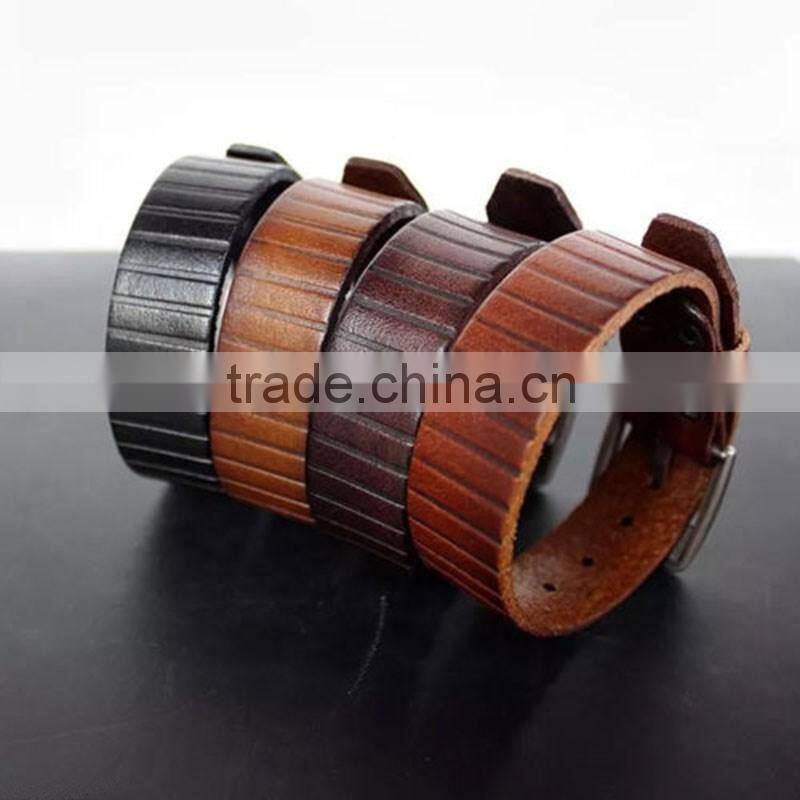 Cowhide Cuff Bracelet & Bangle for Men or Women