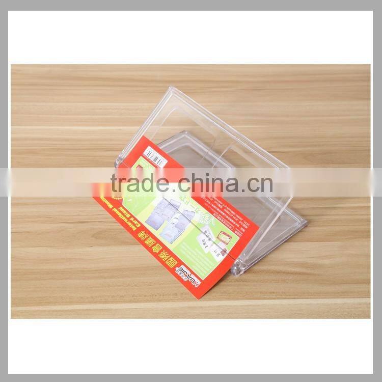 Office gear V shape transprent acrylic stand-up sign holder
