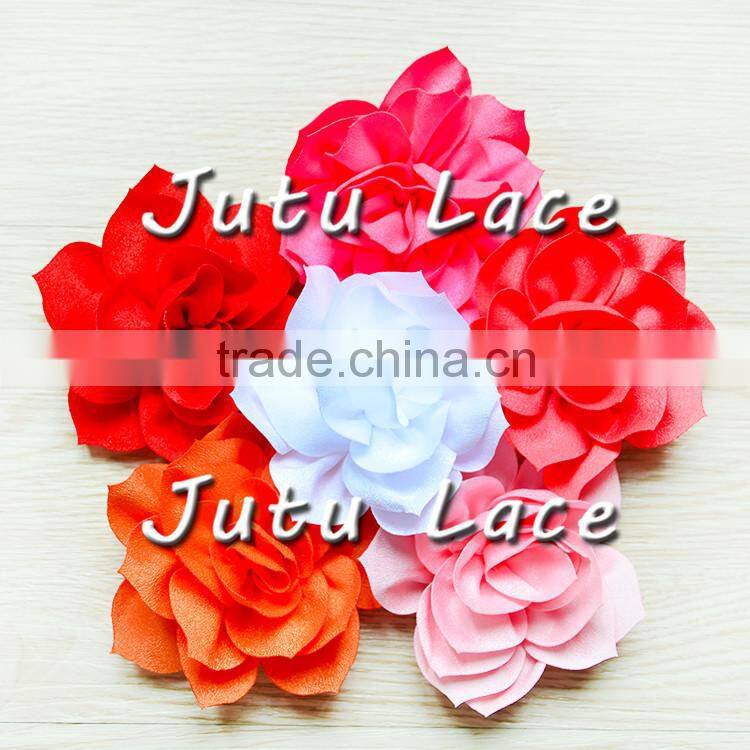 3.5inch Lotus Artificial Flower in purple for clothes flower/ Hair Clip/Pin Brooch/- 20colors for choose-Satin Lotus Flowers