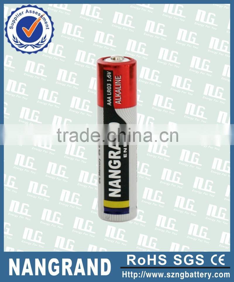 High performance aaa alkaline battery lr03