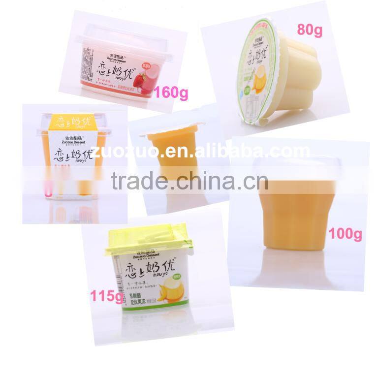 2016 hot sell lactobacillus fruit jelly cup 100g
