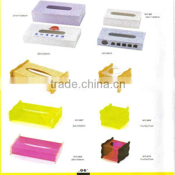 u-shaped acrylic napkin holder with drawer QCY-TB-22