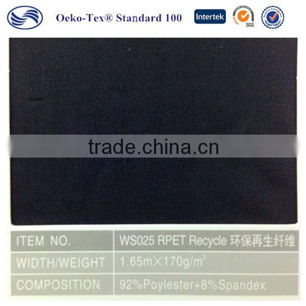 recycled polyester lycra fabric for ladies dress making