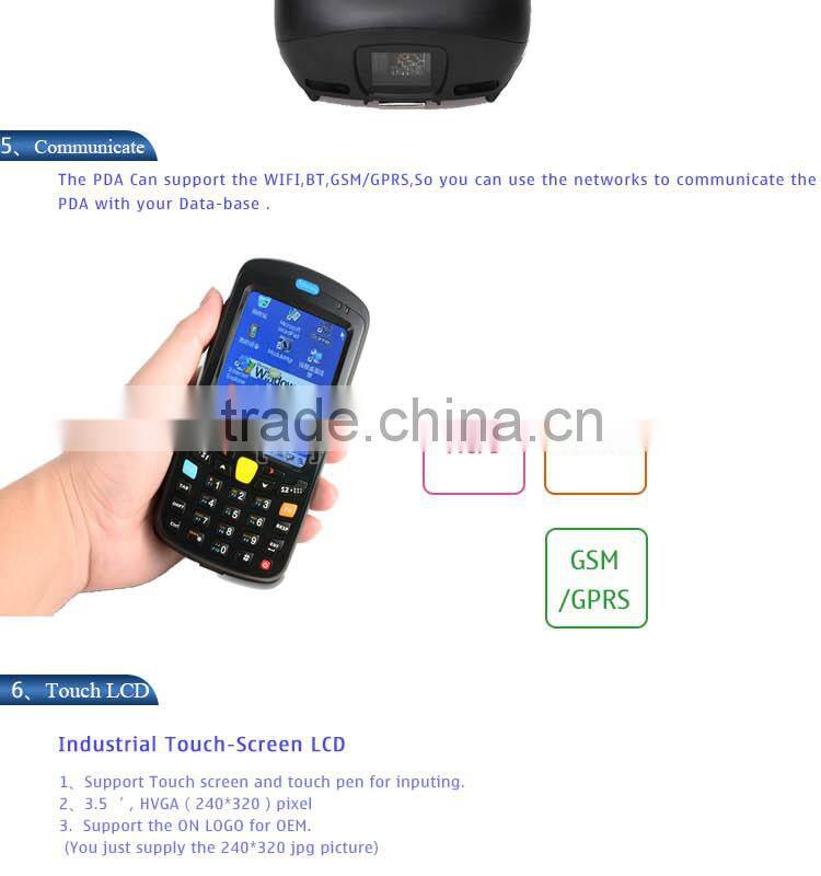 High Capacity 2800mA Battery And Low Consumption Tablet PC Barcode Scanner