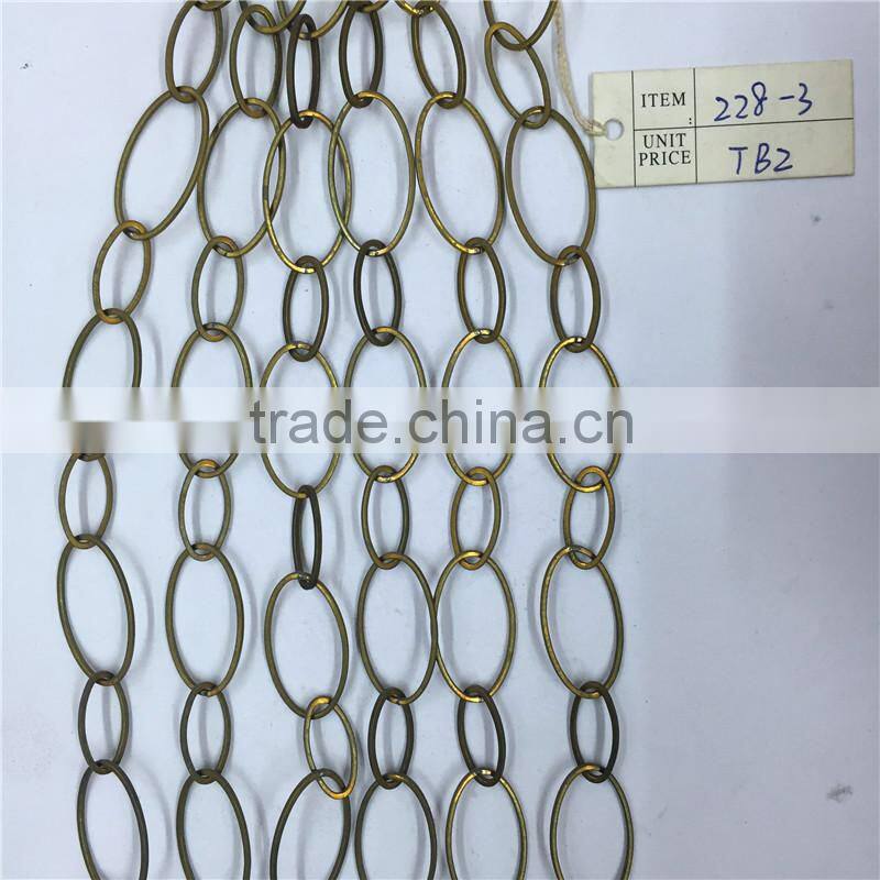 Popular decorative brass handmake chain,Square ellipse chain.Clothing chain, waist chain, bag chain, key chain