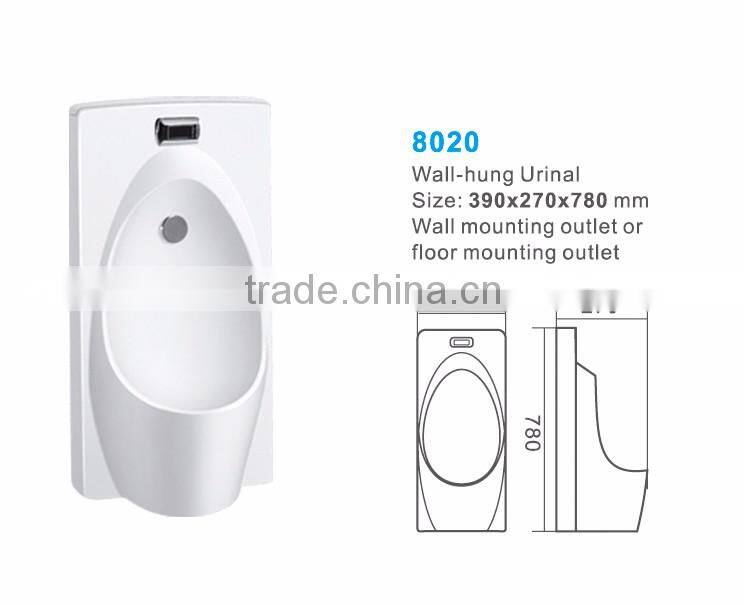 Hot Sale Porcelain Wall Flush Mount waterless Urinal for men