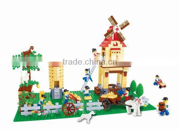 creative plastic education Farm blocks with 569pcs on-u-mind blocks
