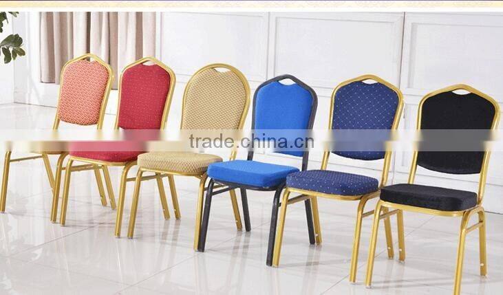 stacking hotel gold aluminum banquet chair