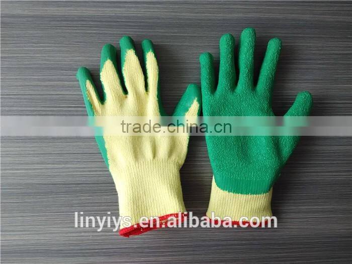 New premium black latex rubber coated palm coated work gloves