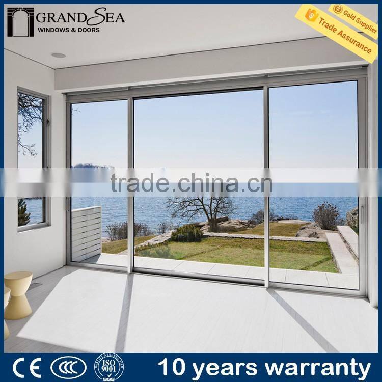 Aluminum sliding glass door for residential room