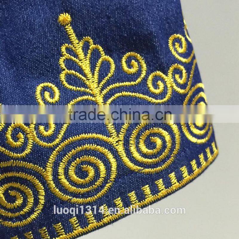 Fashion embroidery design women denim dresses