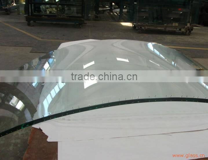 6+12a+6mm blue,grey, green, bronze low-e curved insulated glass
