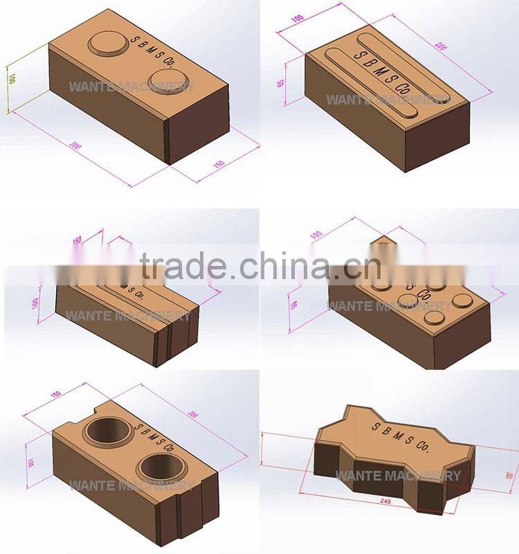 Alibaba Hot Selling block machine WANTE BRAND WT1-10 brick making machine
