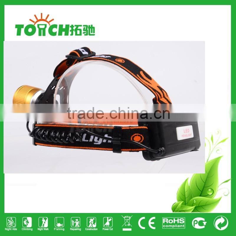 Rechargeable Zoomable waterproof LED Headlamps Headlight 2*18650 Super Bright head torch light