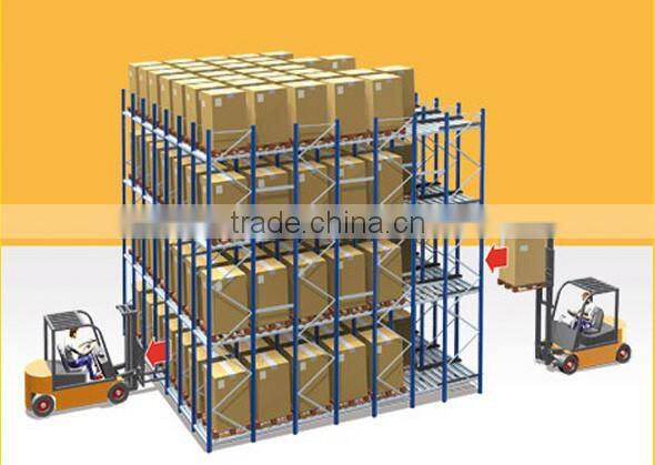 Industrial warehouse gravity pallet rack flow racking shelving