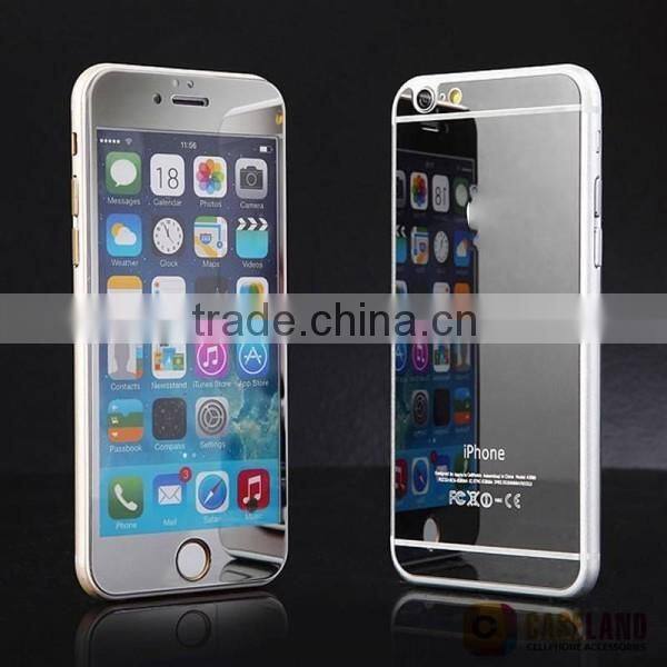 glass screen protector, For apple iphone 6 plus Plating Color Mirror Toughened Glass Front Screen Protector Film