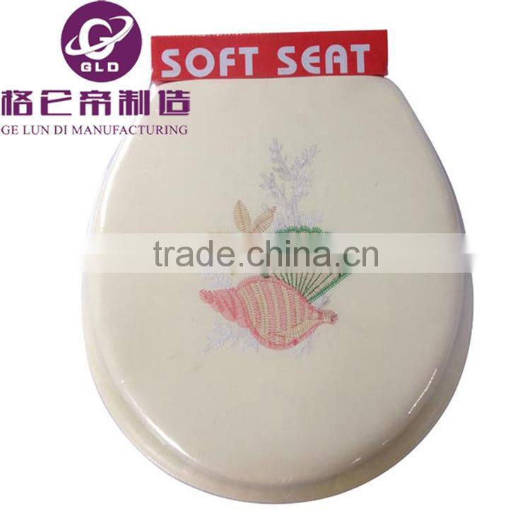 GLD Hot Sales Image Printed Color Adult soft toilet seats Soft Toilet Seat lid For toilet bathroom