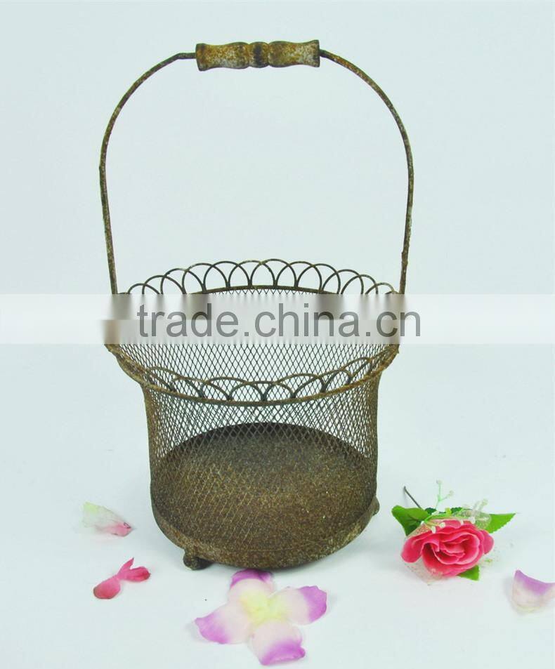Old antique woven wire baskets wholesale