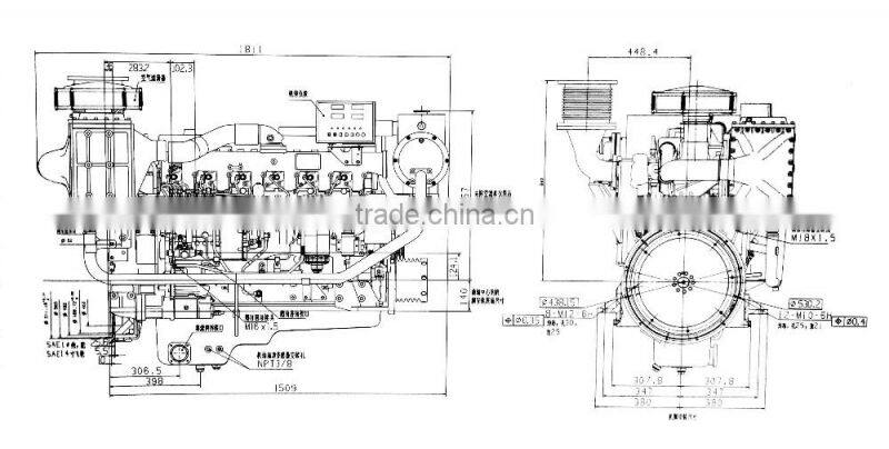 Yuchai YC6MK Series Marine Diesel Engine(220hp-450hp)