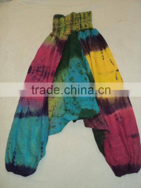 round tie dye harem pants