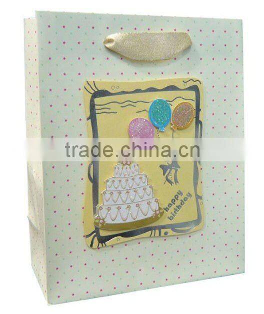 pink wine paper bag