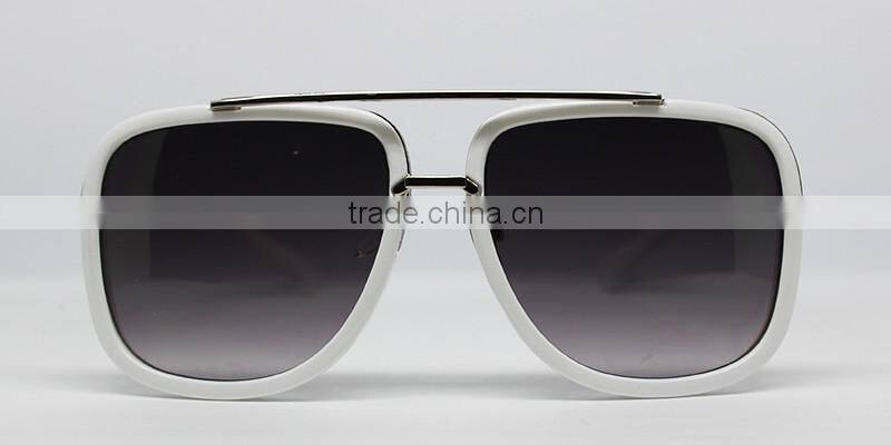 2016 New style double bridge fashion unisex plastic sunglasses