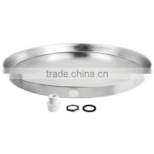 Aluminium water heater pan OEM manufacturer With Hole and pvc fitting