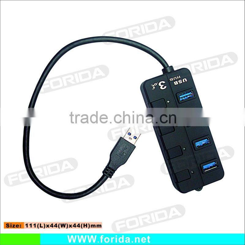 4 Port 5Gpbs High Speed USB 3.0 HUB with LED Indication