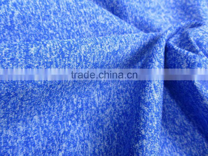 velvet fabric deep brilliant blue mix white nylon terylene co-mingled yarn polyester interlock fabric