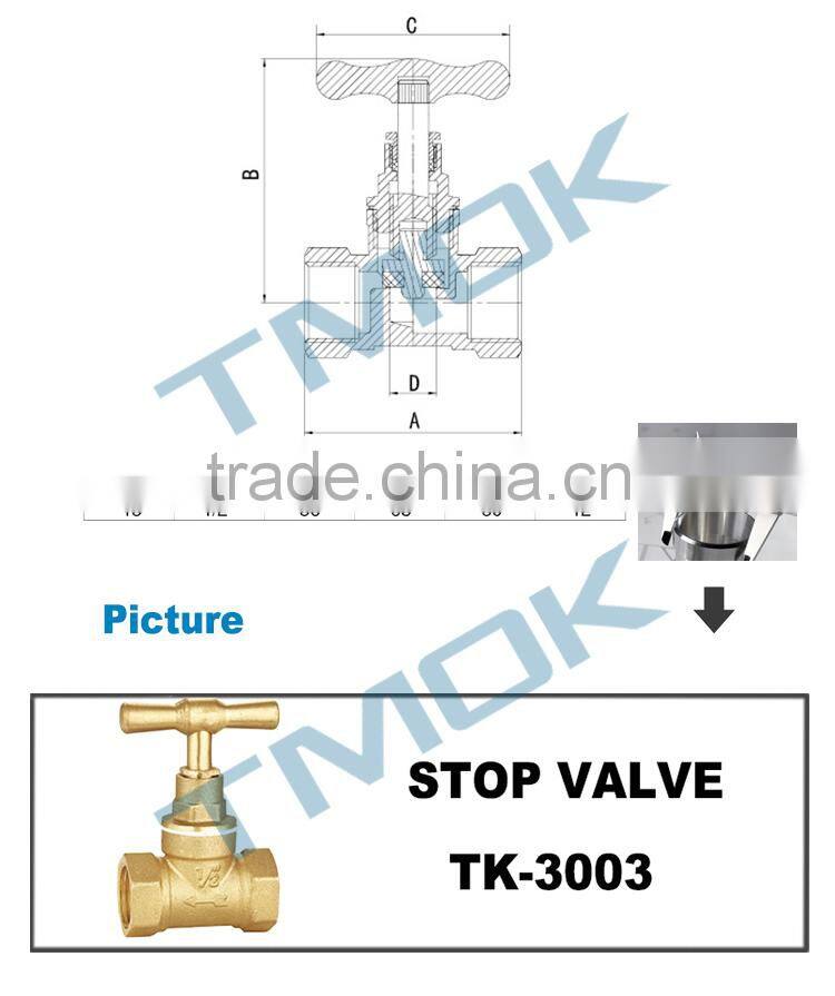 y stop valve PN 40 mini brass body polishing CW617n material hydraulic nickel-plated 1 1/2 inch stop valve for oujia