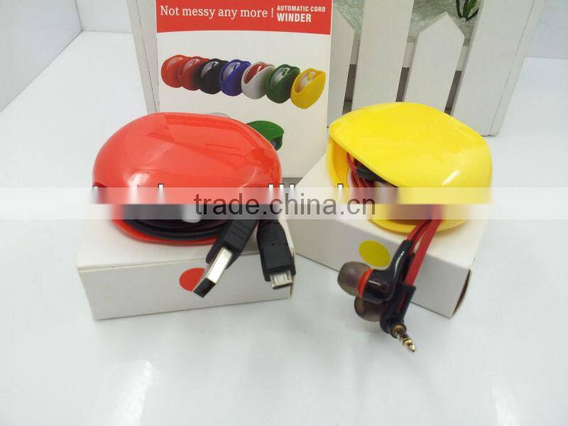plastic cord winder for iphone earphone and usb cable